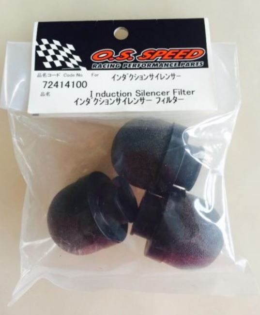 OS SPEED .12/.21 Induction Silencer On-Road Replacement Air Filters (3) set - 72414100.