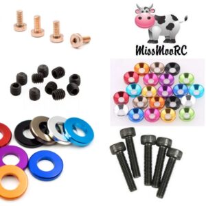 R/C screws, grub screws, & aluminium washers